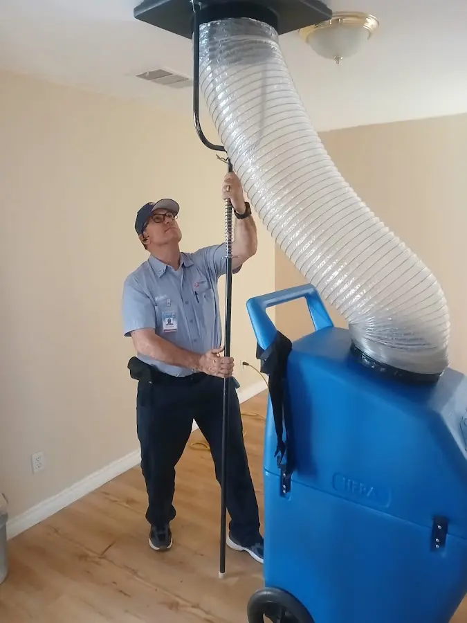 Mini Split Installation technician using HEPA equipment in Crooked River Ranch